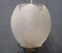 Frosted Glass Oil Lamp Shade   OS95